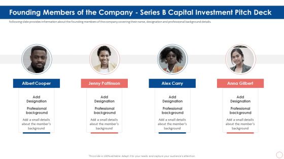Founding Members Of The Company Series B Capital Investment Pitch Deck Ppt Model Deck PDF Founding Members Of The Company Series B Capital Investment Pitch Deck Ppt Model Deck PDF
