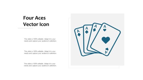 Four Aces Vector Icon Ppt PowerPoint Presentation Gallery Microsoft