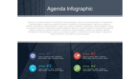 Four Agenda Points With Icons Powerpoint Slides