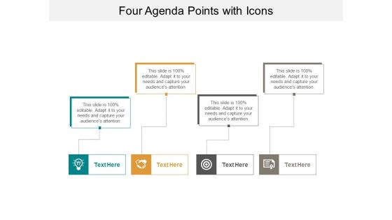 Four Agenda Points With Icons Ppt PowerPoint Presentation Show Infographic Template Four Agenda Points With Icons Ppt PowerPoint Presentation Show Infographic Template