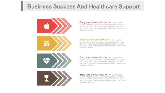 Four Arrows Banners With Business Icons Powerpoint Slides Four Arrows Banners With Business Icons Powerpoint Slides