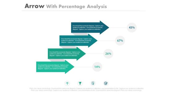 Four Arrows For Percentage Ratio Analysis Powerpoint Slides Four Arrows For Percentage Ratio Analysis Powerpoint Slides