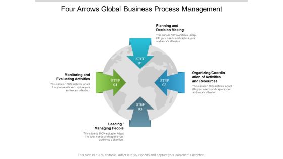Four Arrows Global Business Process Management Ppt PowerPoint Presentation Inspiration Vector Four Arrows Global Business Process Management Ppt PowerPoint Presentation Inspiration Vector