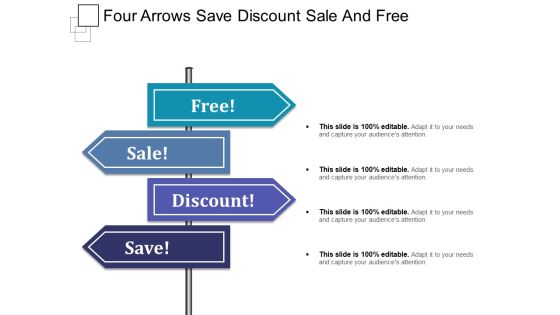 Four Arrows Save Discount Sale And Free Ppt PowerPoint Presentation Slides Download Four Arrows Save Discount Sale And Free Ppt PowerPoint Presentation Slides Download