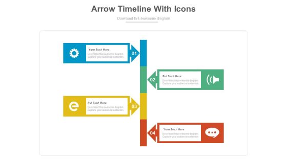 Four Arrows Signboard With Icons Powerpoint Template Four Arrows Signboard With Icons Powerpoint Template