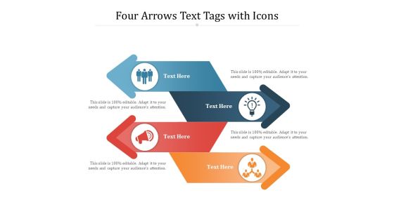 Four Arrows Text Tags With Icons Ppt PowerPoint Presentation Gallery Images PDF Four Arrows Text Tags With Icons Ppt PowerPoint Presentation Gallery Images PDF