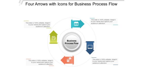 Four Arrows With Icons For Business Process Flow Ppt Powerpoint Presentation Infographics File Formats