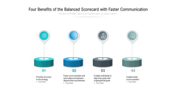 Four Benefits Of The Balanced Scorecard With Faster Communication Ppt PowerPoint Presentation Model Clipart Four Benefits Of The Balanced Scorecard With Faster Communication Ppt PowerPoint Presentation Model Clipart