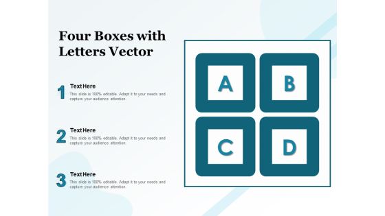 Four Boxes With Letters Vector Ppt PowerPoint Presentation Inspiration Graphics Pictures Four Boxes With Letters Vector Ppt PowerPoint Presentation Inspiration Graphics Pictures