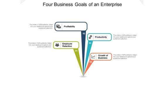 Four Business Goals Of An Enterprise Ppt PowerPoint Presentation Icon Example File Four Business Goals Of An Enterprise Ppt PowerPoint Presentation Icon Example File