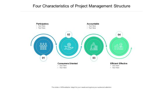 Four Characteristics Of Project Management Structure Ppt PowerPoint Presentation Inspiration Maker Four Characteristics Of Project Management Structure Ppt PowerPoint Presentation Inspiration Maker
