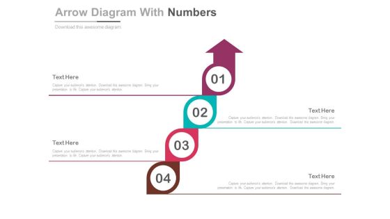 Four Circles Arrow Diagram For Planning Steps Powerpoint Template