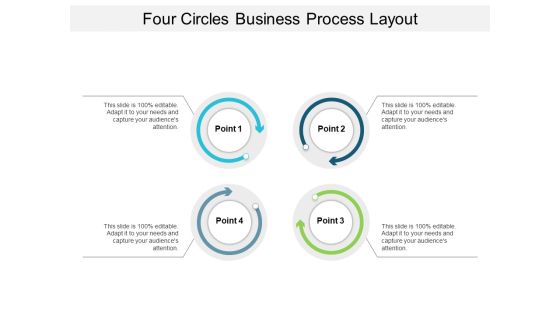 Four Circles Business Process Layout Ppt PowerPoint Presentation Summary File Formats