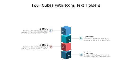 Four Cubes With Icons Text Holders Ppt PowerPoint Presentation Infographic Template Summary Four Cubes With Icons Text Holders Ppt PowerPoint Presentation Infographic Template Summary