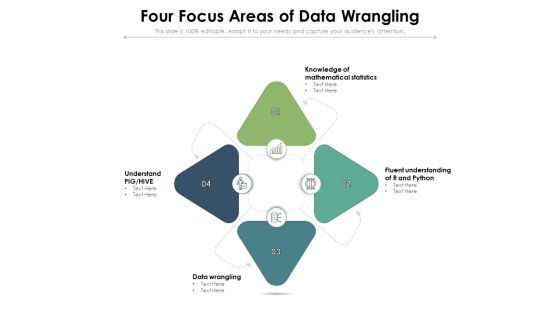 Four Focus Areas Of Data Wrangling Ppt PowerPoint Presentation Layouts Backgrounds PDF Four Focus Areas Of Data Wrangling Ppt PowerPoint Presentation Layouts Backgrounds PDF