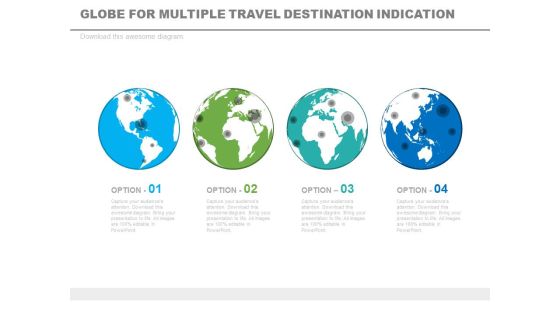 Four Globes For Different Location Maps Powerpoint Slides Four Globes For Different Location Maps Powerpoint Slides