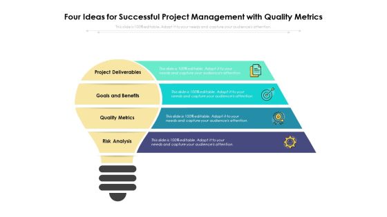 Four Ideas For Successful Project Management With Quality Metrics Ppt PowerPoint Presentation File Visuals PDF Four Ideas For Successful Project Management With Quality Metrics Ppt PowerPoint Presentation File Visuals PDF