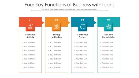 Four Key Functions Of Business With Icons Ppt PowerPoint Presentation File Example Topics PDF Four Key Functions Of Business With Icons Ppt PowerPoint Presentation File Example Topics PDF