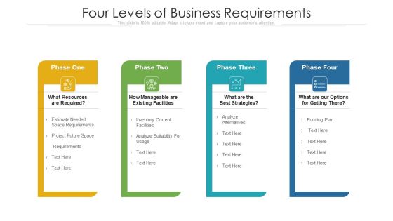 Four Levels Of Business Requirements Ppt PowerPoint Presentation File Slides PDF Four Levels Of Business Requirements Ppt PowerPoint Presentation File Slides PDF