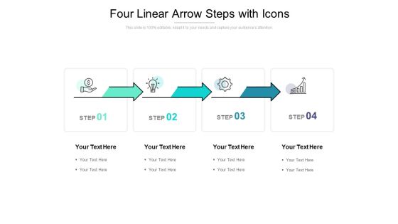 Four Linear Arrow Steps With Icons Ppt PowerPoint Presentation Designs Four Linear Arrow Steps With Icons Ppt PowerPoint Presentation Designs