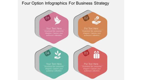Four Option Infographics For Business Strategy Powerpoint Template Four Option Infographics For Business Strategy Powerpoint Template