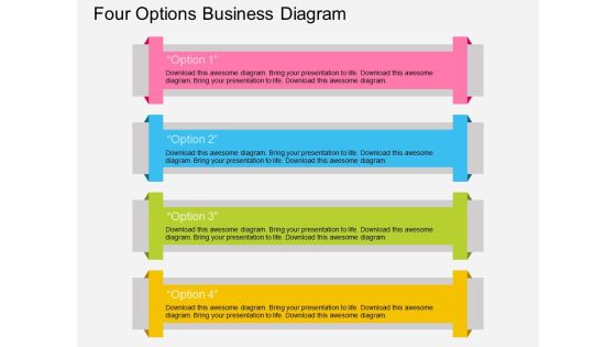 Four Options Business Diagram Powerpoint Template Four Options Business Diagram Powerpoint Template