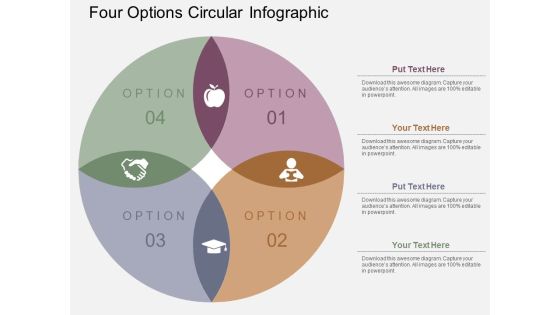 Four Options Circular Infographic Powerpoint Templates Four Options Circular Infographic Powerpoint Templates