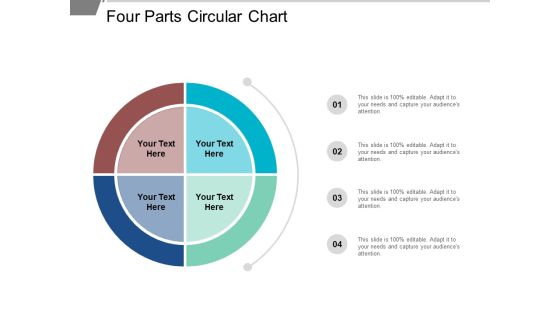 Four Parts Circular Chart Ppt PowerPoint Presentation Styles Skills