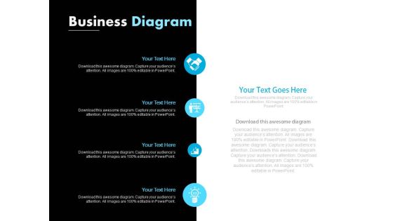 Four Points Diagram With Business Icons Powerpoint Slides Four Points Diagram With Business Icons Powerpoint Slides