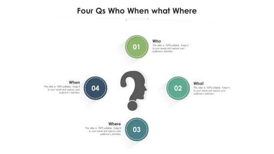 Four Qs Who When What Where Ppt PowerPoint Presentation Professional Guide PDF Four Qs Who When What Where Ppt PowerPoint Presentation Professional Guide PDF