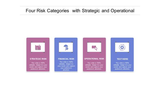 Four Risk Categories With Strategic And Operational Ppt PowerPoint Presentation Inspiration Design Ideas PDF Four Risk Categories With Strategic And Operational Ppt PowerPoint Presentation Inspiration Design Ideas PDF