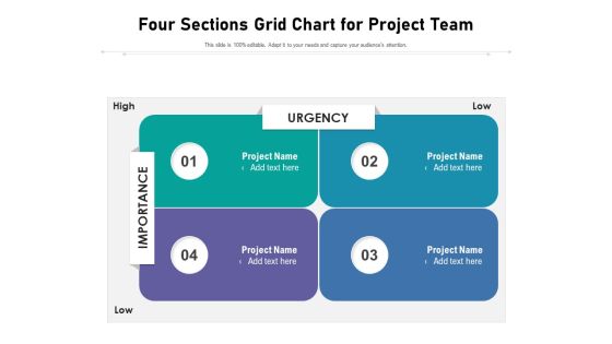 Four Sections Grid Chart For Project Team Ppt PowerPoint Presentation File Slide Portrait PDF Four Sections Grid Chart For Project Team Ppt PowerPoint Presentation File Slide Portrait PDF