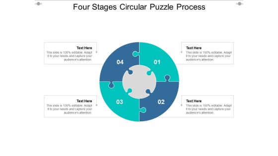 Four Stages Circular Puzzle Process Ppt PowerPoint Presentation Show Layout