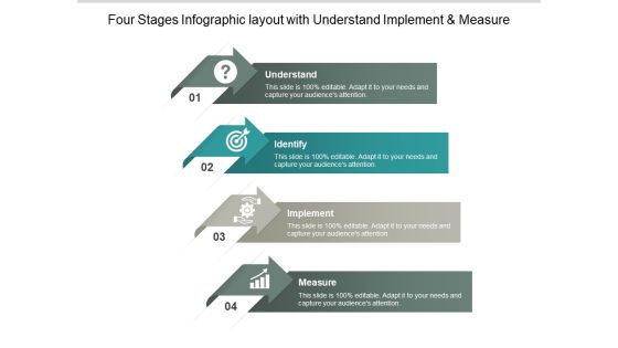 Four Stages Infographic Layout With Understand Implement And Measure Ppt PowerPoint Presentation Slides Deck Four Stages Infographic Layout With Understand Implement And Measure Ppt PowerPoint Presentation Slides Deck