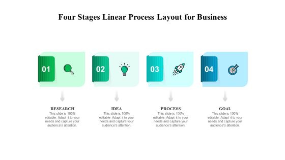 Four Stages Linear Process Layout For Business Ppt PowerPoint Presentation File Gridlines PDF Four Stages Linear Process Layout For Business Ppt PowerPoint Presentation File Gridlines PDF