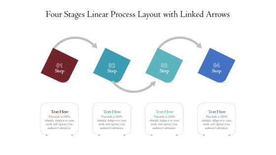 Four Stages Linear Process Layout With Linked Arrows Ppt PowerPoint Presentation File Summary PDF Four Stages Linear Process Layout With Linked Arrows Ppt PowerPoint Presentation File Summary PDF