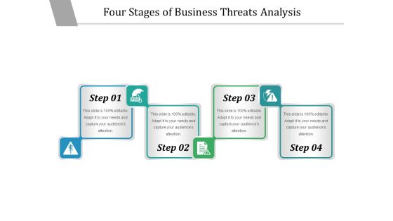 Four Stages Of Business Threats Analysis Ppt PowerPoint Presentation Icon File Formats Four Stages Of Business Threats Analysis Ppt PowerPoint Presentation Icon File Formats