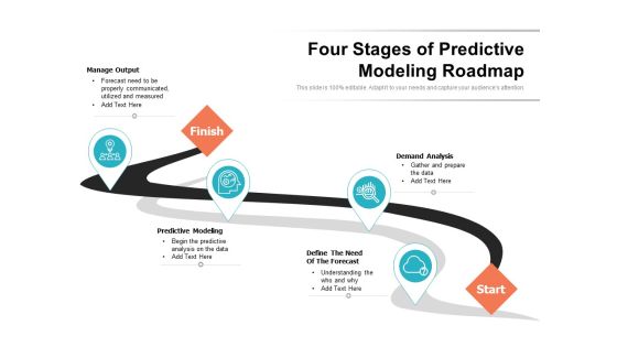 Four Stages Of Predictive Modeling Roadmap Ppt PowerPoint Presentation Gallery Objects PDF Four Stages Of Predictive Modeling Roadmap Ppt PowerPoint Presentation Gallery Objects PDF