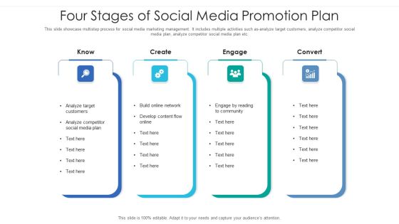 Four Stages Of Social Media Promotion Plan Ppt Model Introduction PDF Four Stages Of Social Media Promotion Plan Ppt Model Introduction PDF