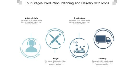 Four Stages Production Planning And Delivery With Icons Ppt PowerPoint Presentation Pictures Aids Four Stages Production Planning And Delivery With Icons Ppt PowerPoint Presentation Pictures Aids