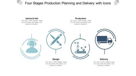 Four Stages Production Planning And Delivery With Icons Ppt Powerpoint Presentation Professional Deck Four Stages Production Planning And Delivery With Icons Ppt Powerpoint Presentation Professional Deck