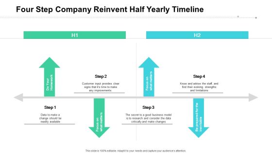 Four Step Company Reinvent Half Yearly Timeline Formats Four Step Company Reinvent Half Yearly Timeline Formats