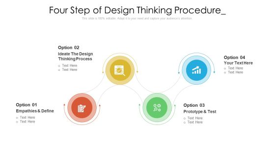 Four Step Of Design Thinking Procedure Ppt PowerPoint Presentation Gallery Slide Download PDF Four Step Of Design Thinking Procedure Ppt PowerPoint Presentation Gallery Slide Download PDF