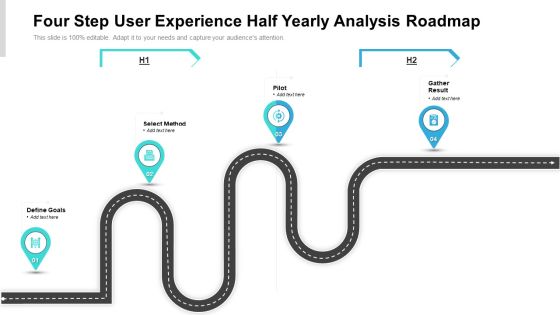 Four Step User Experience Half Yearly Analysis Roadmap Template Four Step User Experience Half Yearly Analysis Roadmap Template