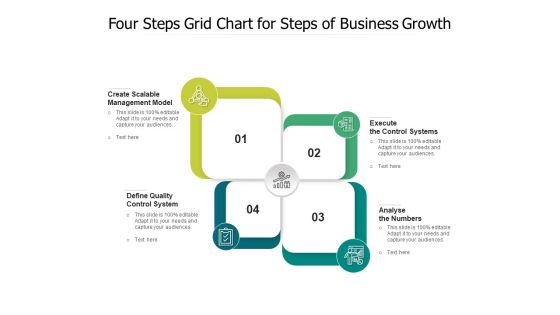 Four Steps Grid Chart For Steps Of Business Growth Ppt PowerPoint Presentation File Format PDF Four Steps Grid Chart For Steps Of Business Growth Ppt PowerPoint Presentation File Format PDF