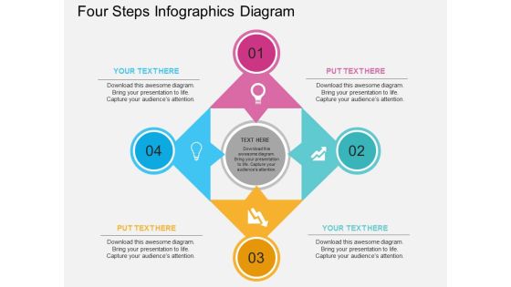 Four Steps Infographics Diagram Powerpoint Template Four Steps Infographics Diagram Powerpoint Template