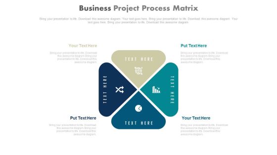 Four Steps Matrix Diagram For Project Report Powerpoint Template