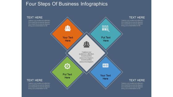 Four Steps Of Business Infographics Powerpoint Template Four Steps Of Business Infographics Powerpoint Template