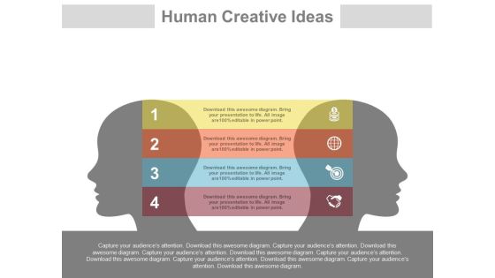 Four Steps Of Communication And Idea Sharing Powerpoint Slides Four Steps Of Communication And Idea Sharing Powerpoint Slides