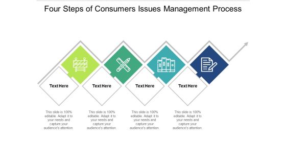 Four Steps Of Consumers Issues Management Process Ppt PowerPoint Presentation File Diagrams PDF Four Steps Of Consumers Issues Management Process Ppt PowerPoint Presentation File Diagrams PDF